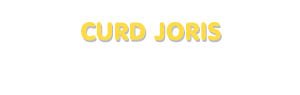Der Vorname Curd Joris